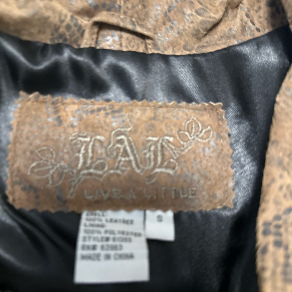 Live A Little Snakeskin Leather Jacket | Quiet Luxury Cropped Leather Western SM - Picture 4 of 8